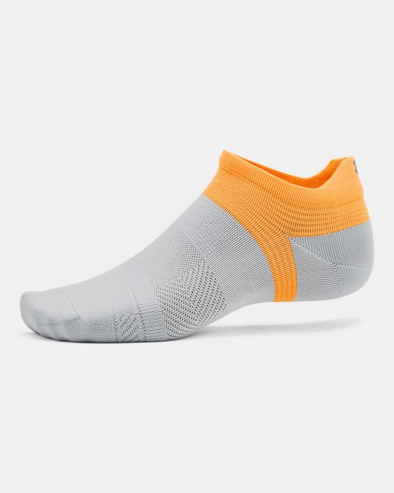 Unisex UA ArmourDry™ Run Lite 2-Pack No Show Tab Socks in Gray image number 3
